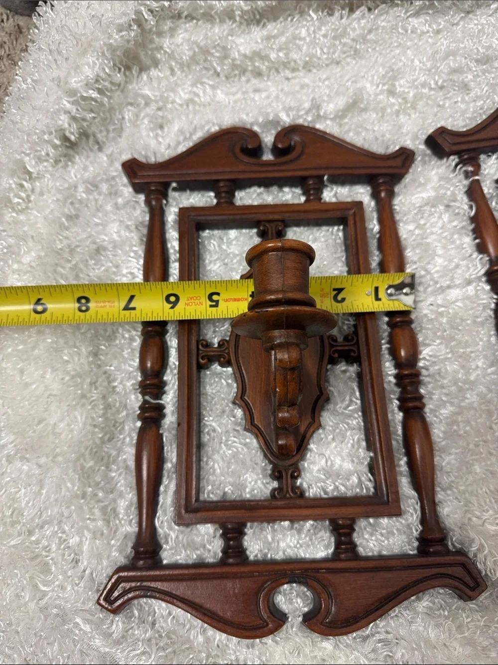Vintage wall sconce candle holder pair